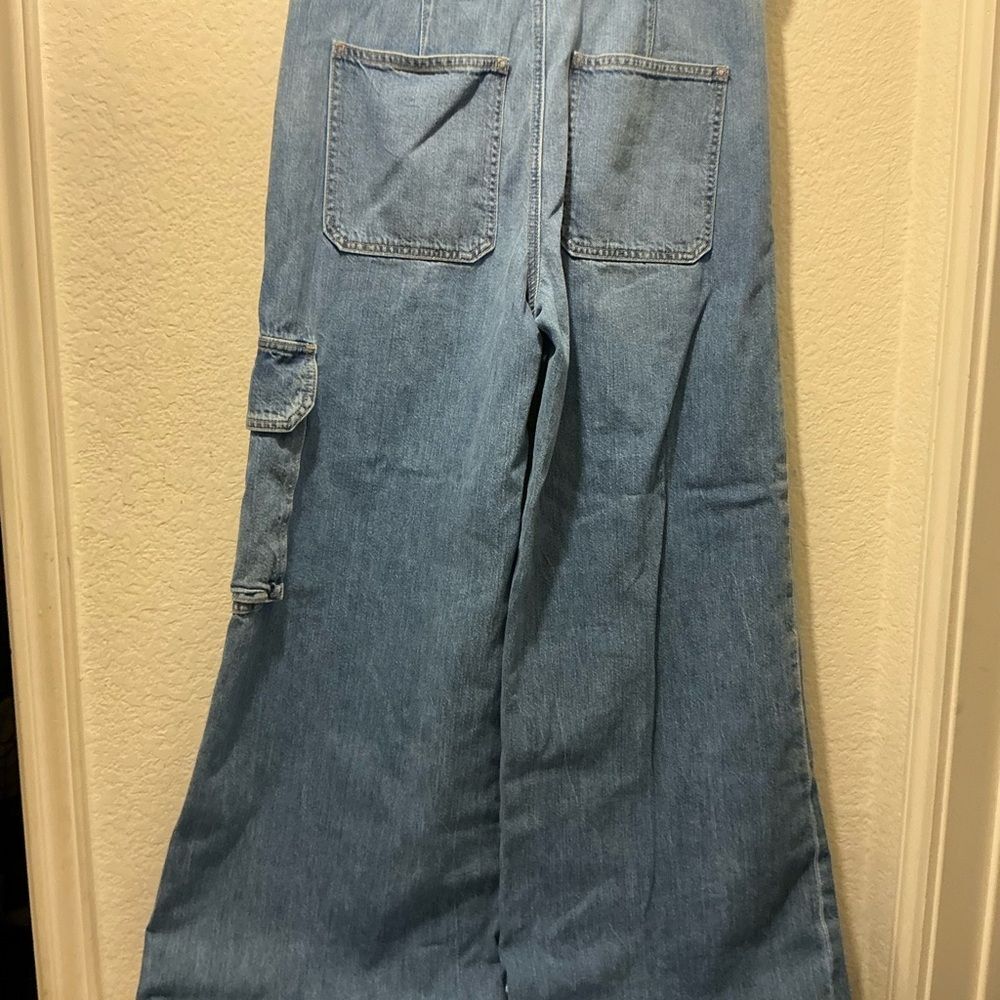 VERONICA BEARD Belisa high-rise cargo jeans Wide-Leg Blue Jeans size 27 - Picture 7 of 7
